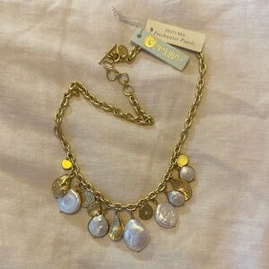 Spartina 449 Gold Necklace with Pearl Charms